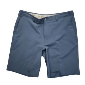 Ben Hogan Mens Blue Performance Golf Shorts Size 36 Stretch Flat Front Solid
